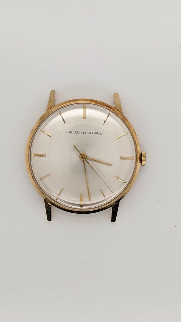 GIRARD-PERREGAUX 8436 AF 14K YELLOW GOLD HAND WINDING WATCH - 34MM HEAD ONLY (1 of 2)