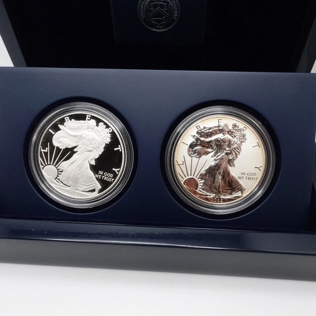 2012 S AMERICAN EAGLE PROOF SILVER $1 COIN SET - OGP & COA (1 of 2)