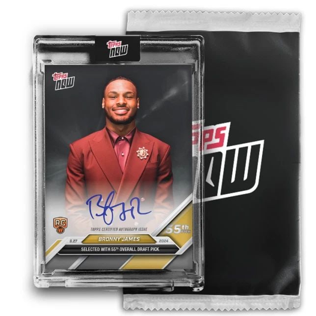 2024 TOPPS NOW D9AUT BRONNY JAMES ON CARD AUTO # TO 99 OR LOWER PACK: 2024 TOPPS NOW D9AUT BRONNY JAMES ON CARD AUTO # TO 99 OR LOWER PACK ON HAND Brand New Factory Sealed