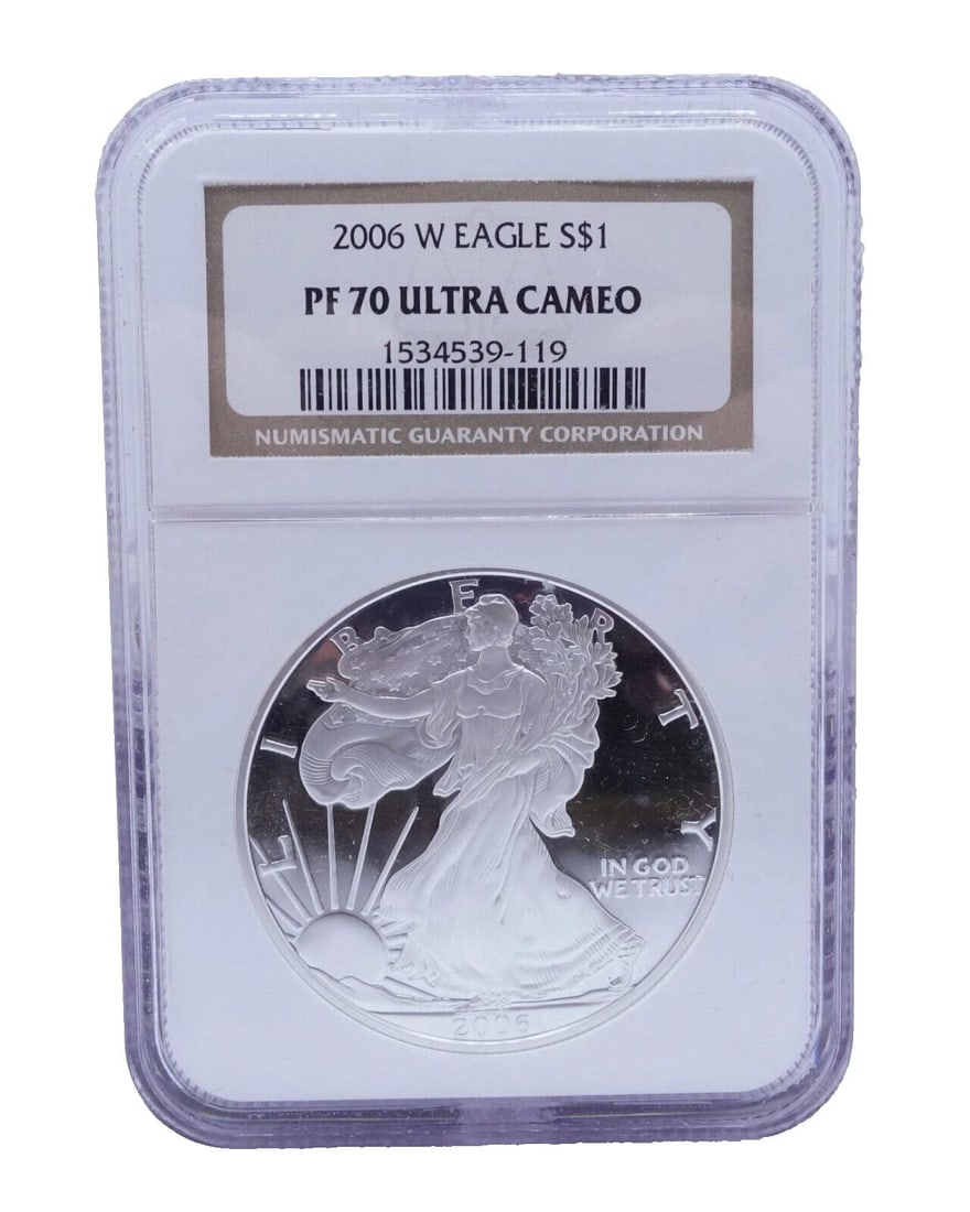 2006 W AMERICAN EAGLE SILVER $1 DOLLAR COIN - NGC PF 70 ULTRA CAMEO (1 of 2)