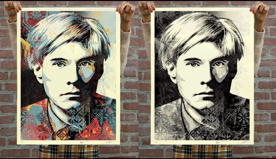 OBEY ANDY WARHOL COLLAGE SET LE/300 SIGNED EDITION COLOR & SILVER - BRAND NEW (1 of 2)
