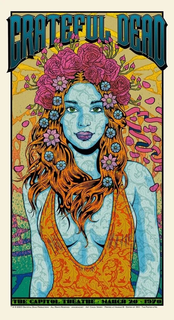 GRATEFUL DEAD "BERTHA" MAIN EDITION POSTER BY CHUCK SPERRY - ON HAND LE / 365 (1 of 2)