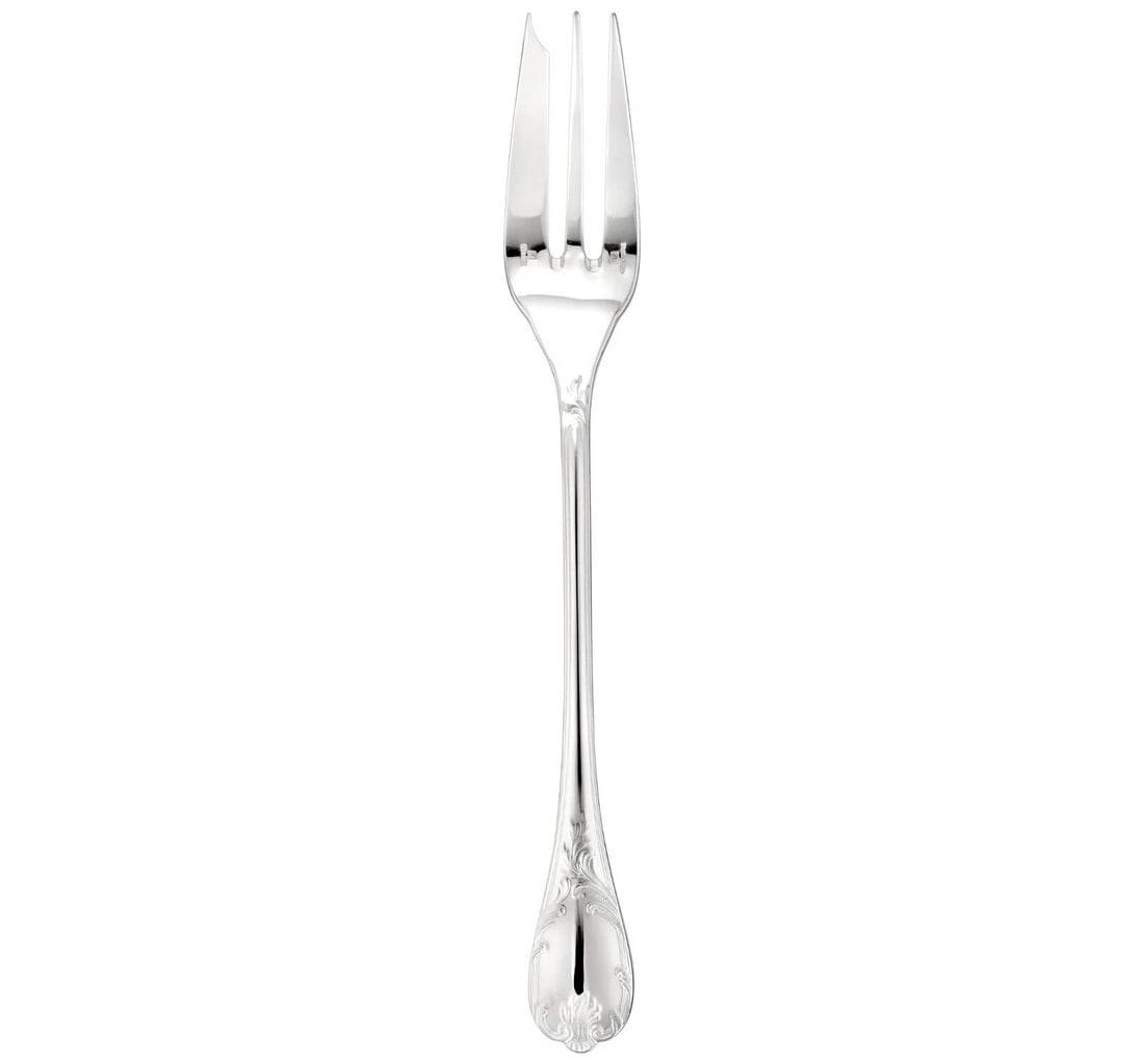 CHRISTOFLE PARIS MARLY SILVER PLATED LARGE SERVING FORK 10" - NEW WITH BOX (1 of 2)