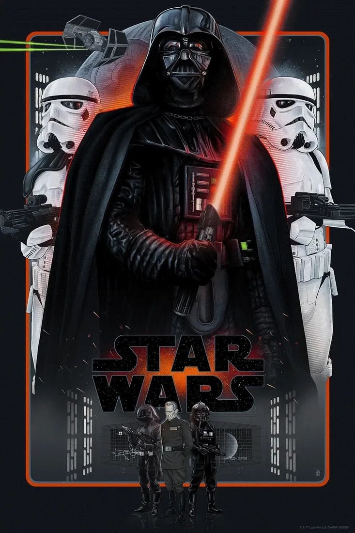 STAR WARS VANCE KELLY “GALACTIC EMPIRE?? 3D LENTICULAR PLEX LIMITED EDITION /50 (1 of 2)