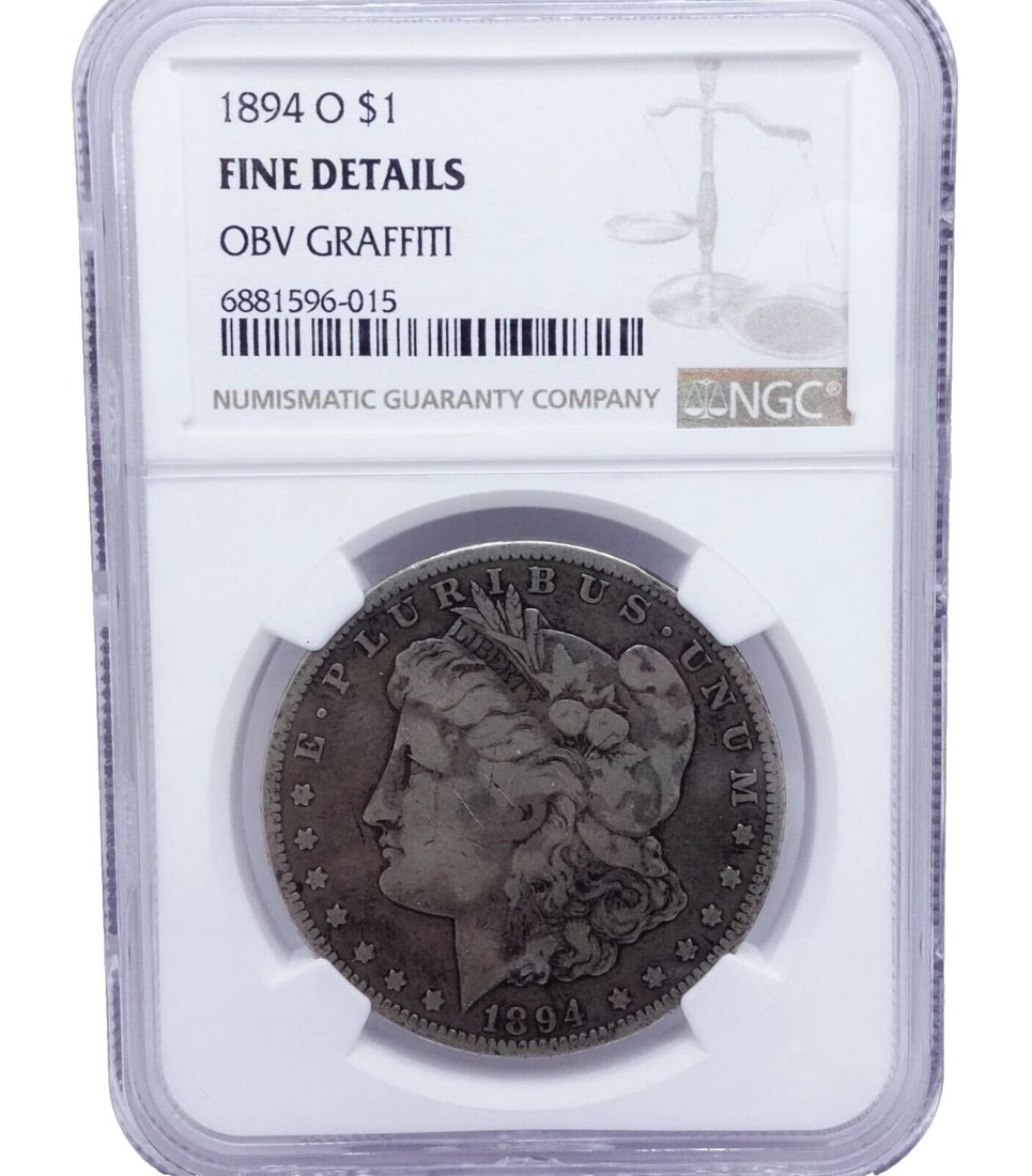 1894 O MORGAN SILVER $1 DOLLAR COIN - NGC FINE DETAILS (1 of 2)