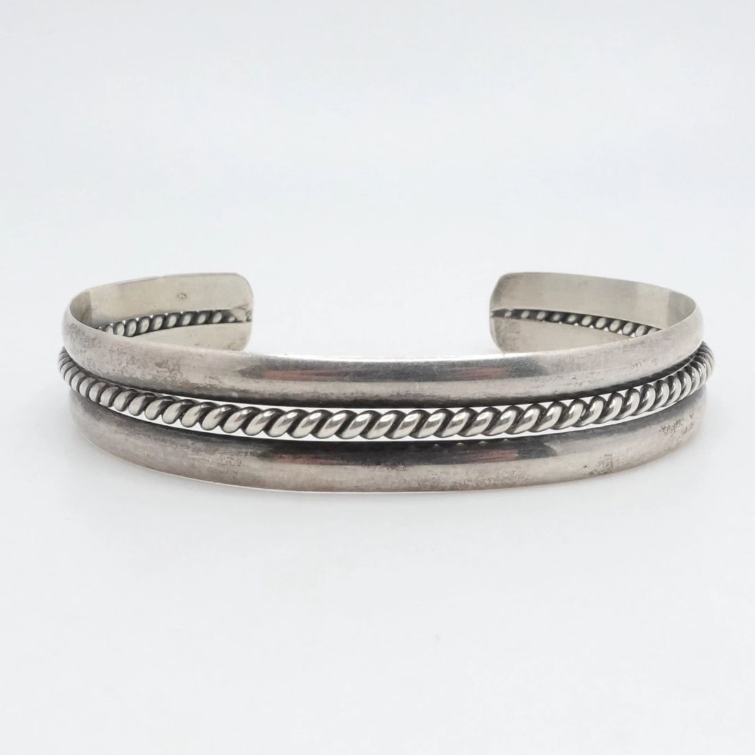 RF STERLING SILVER NAVAJO CUFF BRACELET 6.5" WRIST (1 of 2)
