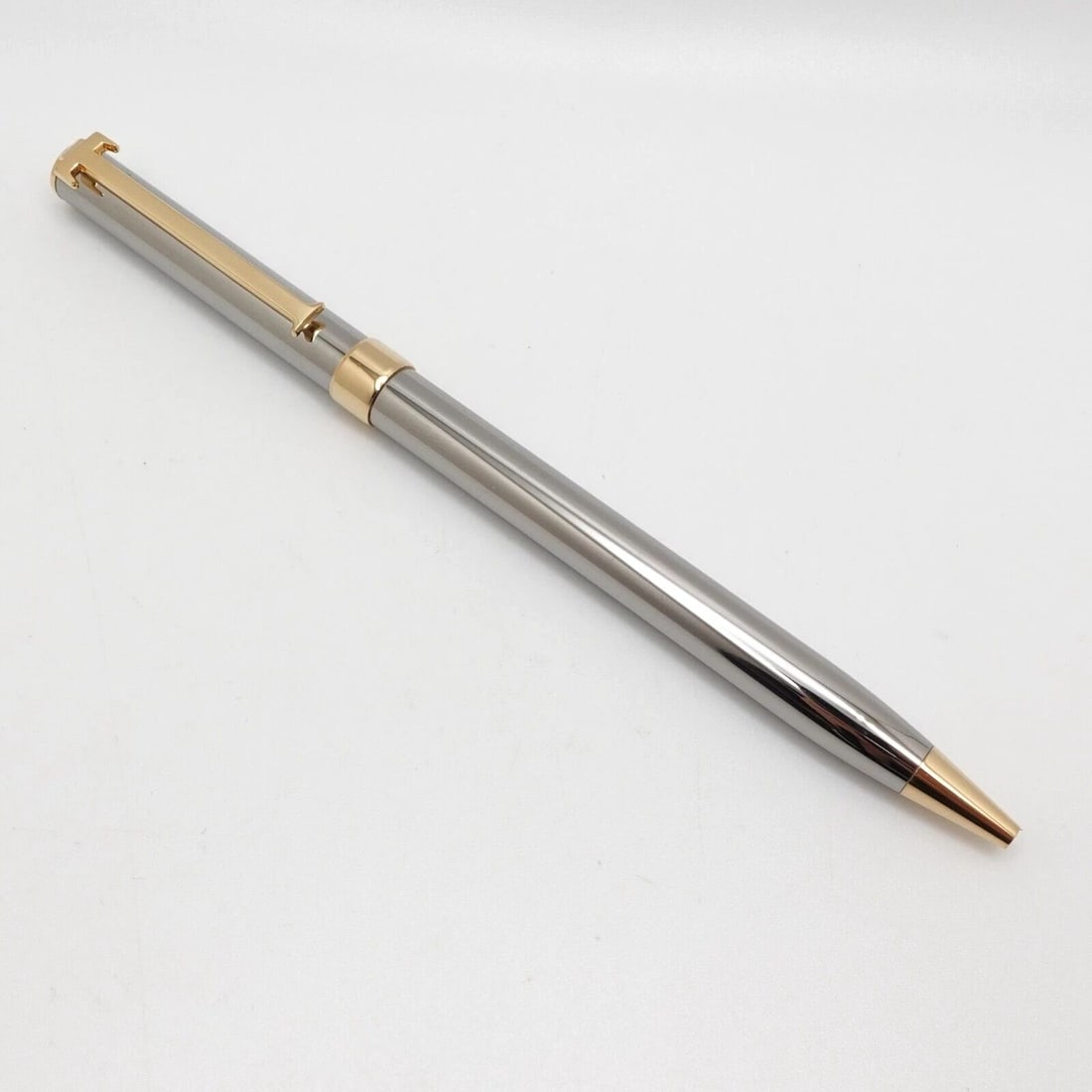 TIFFANY & CO. TWO TONE T-CLIP BALLPOINT PEN - 5" (1 of 2)