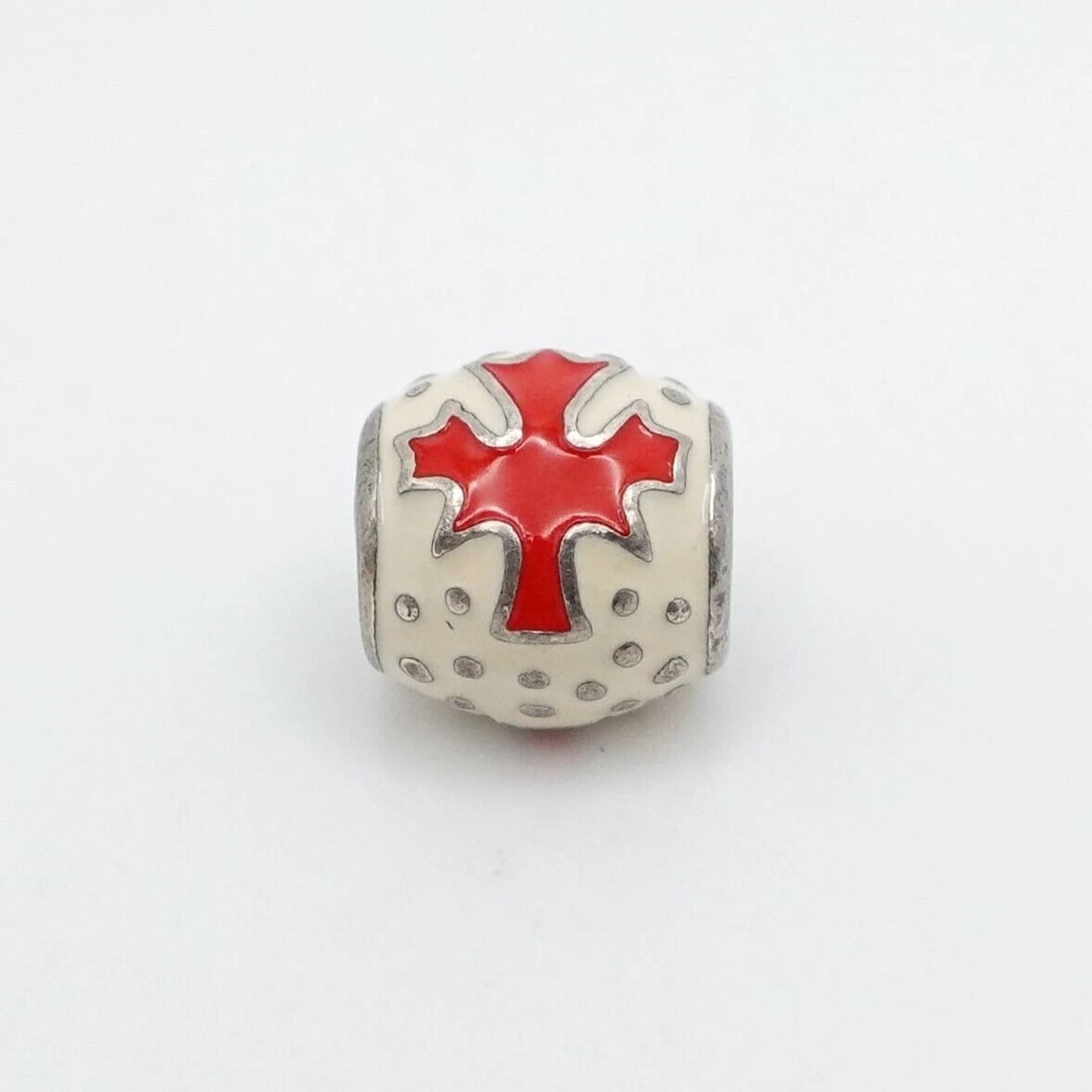 AUTHENTIC PANDORA STERLING SILVER CANADA MAPLE LEAF VANCOUVER OLYMPIC BEAD CHARM: PANDORA STERLING SILVER CANADA MAPLE LEAF 2010 VANCOUVER OLYMPIC BEAD CHARM Authentic Pandora Sterling Silver White Enamel Canada Maple Leaf 2010 Limited Edition Vancouver Olympic Enamel Bead Charm Re