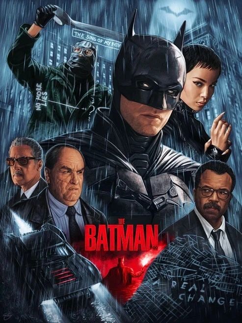 BOTTLENECKGALLERY THE BATMAN BY SAM GILBEY ART PRINT POSTER 1/100 - NEW (1 of 2)