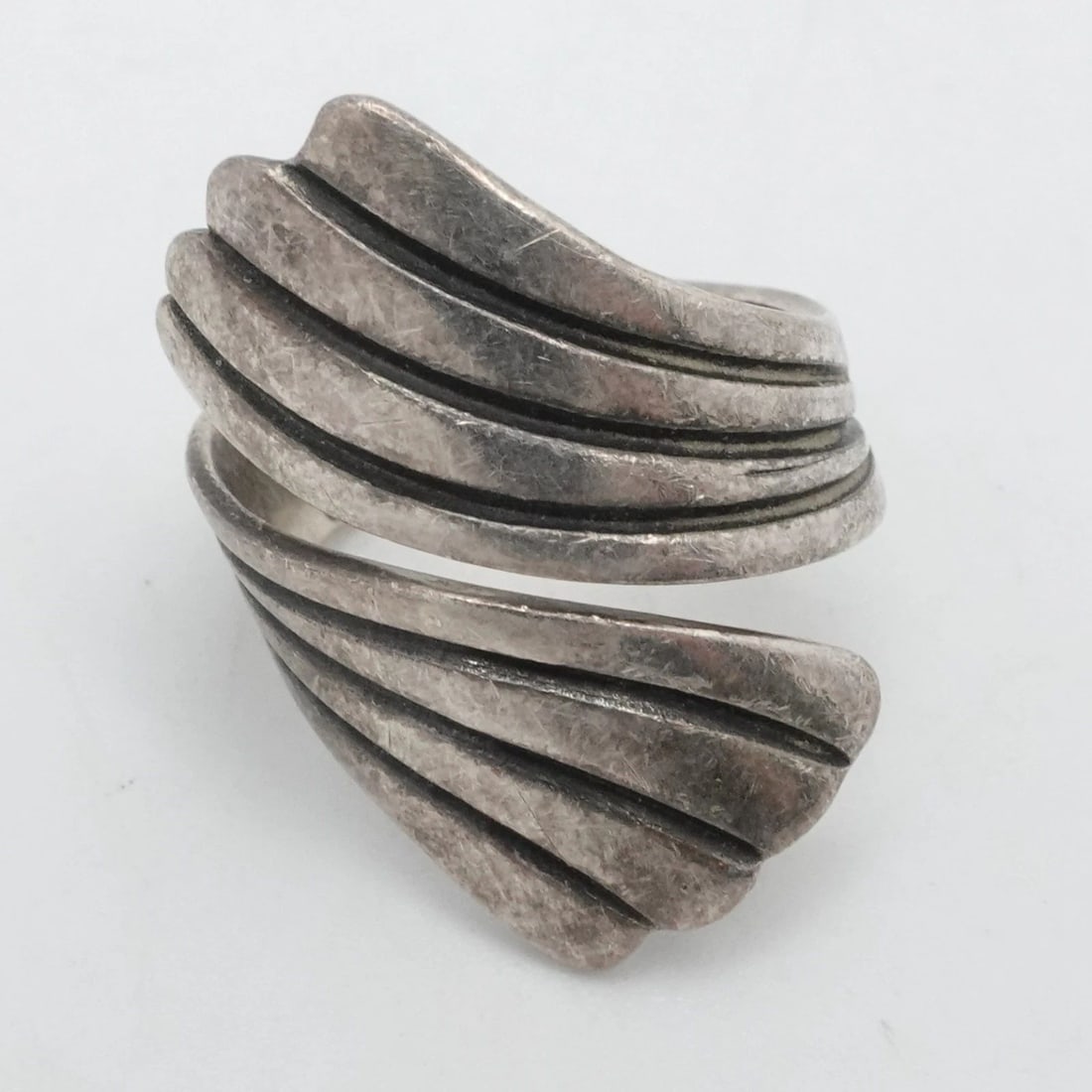TAXCO AAR STERLING SILVER MEXICO WRAP BYPASS BAND RING SIZE 6.25 (1 of 2)