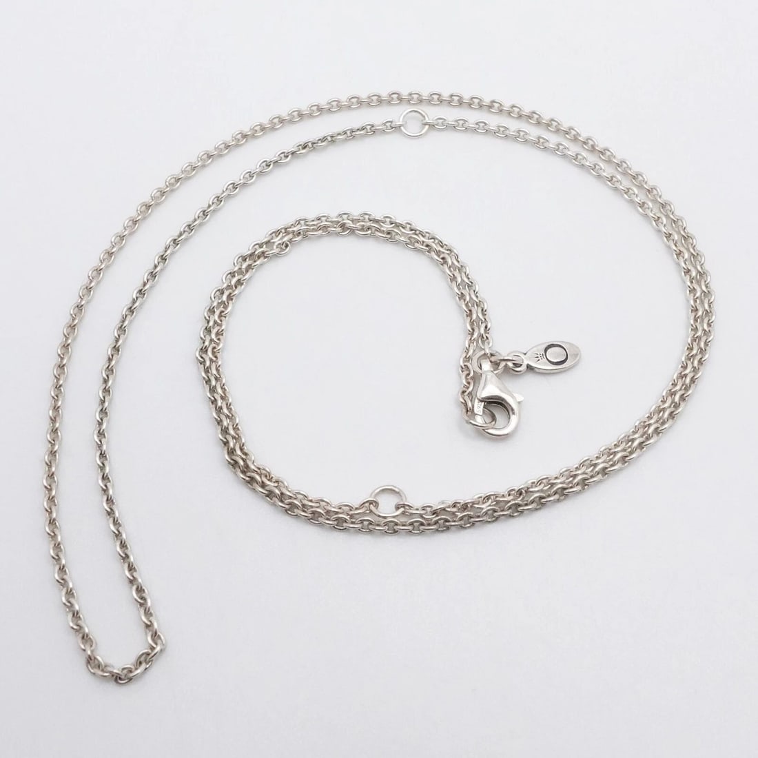AUTHENTIC PANDORA MOMENTS STERLING SILVER CABLE CHAIN ADJUSTABLE NECKLACE 23.6" (1 of 2)