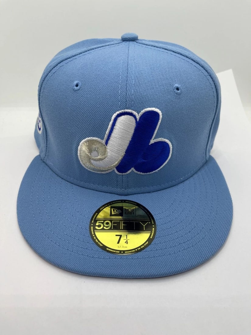 NEW ERA MONTREAL EXPOS CLUB DE BASEBALL PATCH ROYAL BLUE HAT - SIZE 7 1/4 - NEW: NEW ERA MONTREAL EXPOS CLUB DE BASEBALL PATCH ROYAL BLUE HAT - SIZE 7 1/4 - NEW Montreal Expos Club De Baseball Patch Royal Blue Size 7 1/4 BRAND NEW