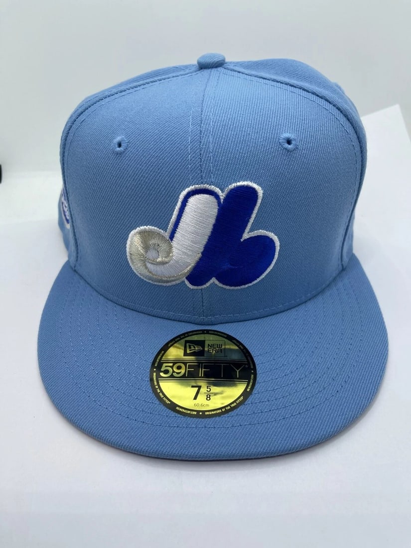NEW ERA MONTREAL EXPOS CLUB DE BASEBALL PATCH ROYAL BLUE HAT - SIZE 7 5/8 - NEW: NEW ERA MONTREAL EXPOS CLUB DE BASEBALL PATCH ROYAL BLUE HAT - SIZE 7 5/8 - NEW Montreal Expos Club De Baseball Patch Royal Blue Size 7 5/8 BRAND NEW