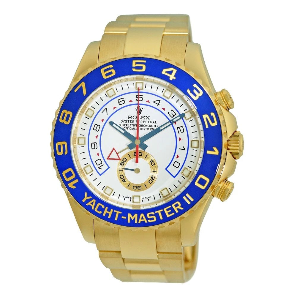 ROLEX 18K YELLOW GOLD 44MM YACHTMASTER II 116688 WARRANTY BOX MINTY: ROLEX 18K YELLOW GOLD 44MM YACHTMASTER II 116688 WARRANTY BOX MINTY ROLEX 18K Yellow Gold 44mm YachtMaster II 116688 Warranty Card 2013 Box MINTY Pre-Owned Gent's 18K Yellow Gold 44mm Rolex "Yachtmast
