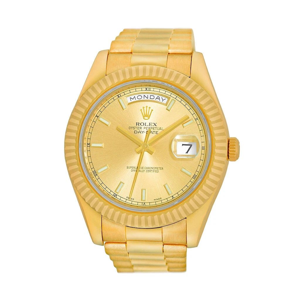 ROLEX 18K YELLOW GOLD 41MM DAY-DATE PRESIDENT 218238 BOX WARRANTY MINTY: ROLEX 18K YELLOW GOLD 41MM DAY-DATE PRESIDENT 218238 BOX WARRANTY MINTY ROLEX 18K Yellow Gold 41mm Day-Date President 218238 Box Warranty MINTY Pre-Owned Gent's 18K Yellow Gold 41mm Rolex Day-Date "Pr