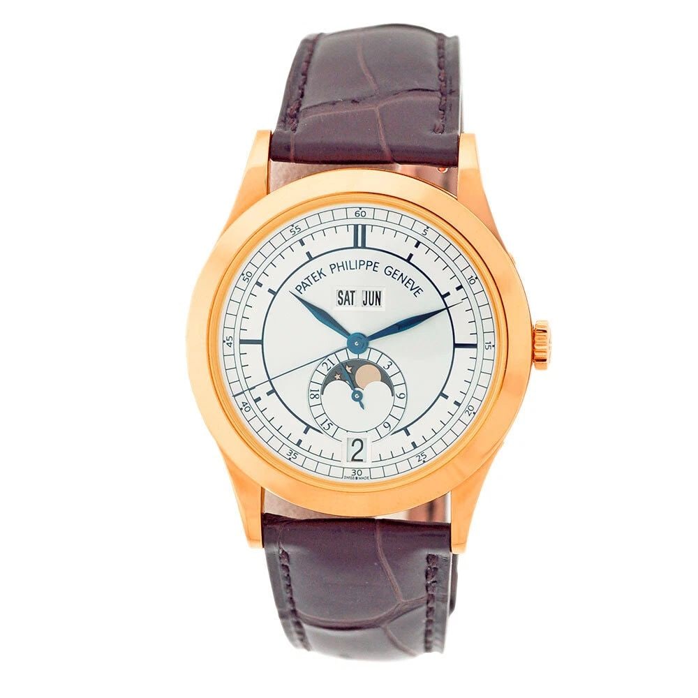 PATEK PHILIPPE 18K ROSE GOLD ANNUAL CALENDAR 5396 R BOX WARRANTY PAPERS 2007: PATEK PHILIPPE 18K ROSE GOLD ANNUAL CALENDAR 5396 R BOX WARRANTY PAPERS 2007 PATEK PHILIPPE 18K Rose Gold Annual Calendar # 5396R Box Warranty Gent's 18K Rose Gold Patek Philippe "Annual Calendar" Moo