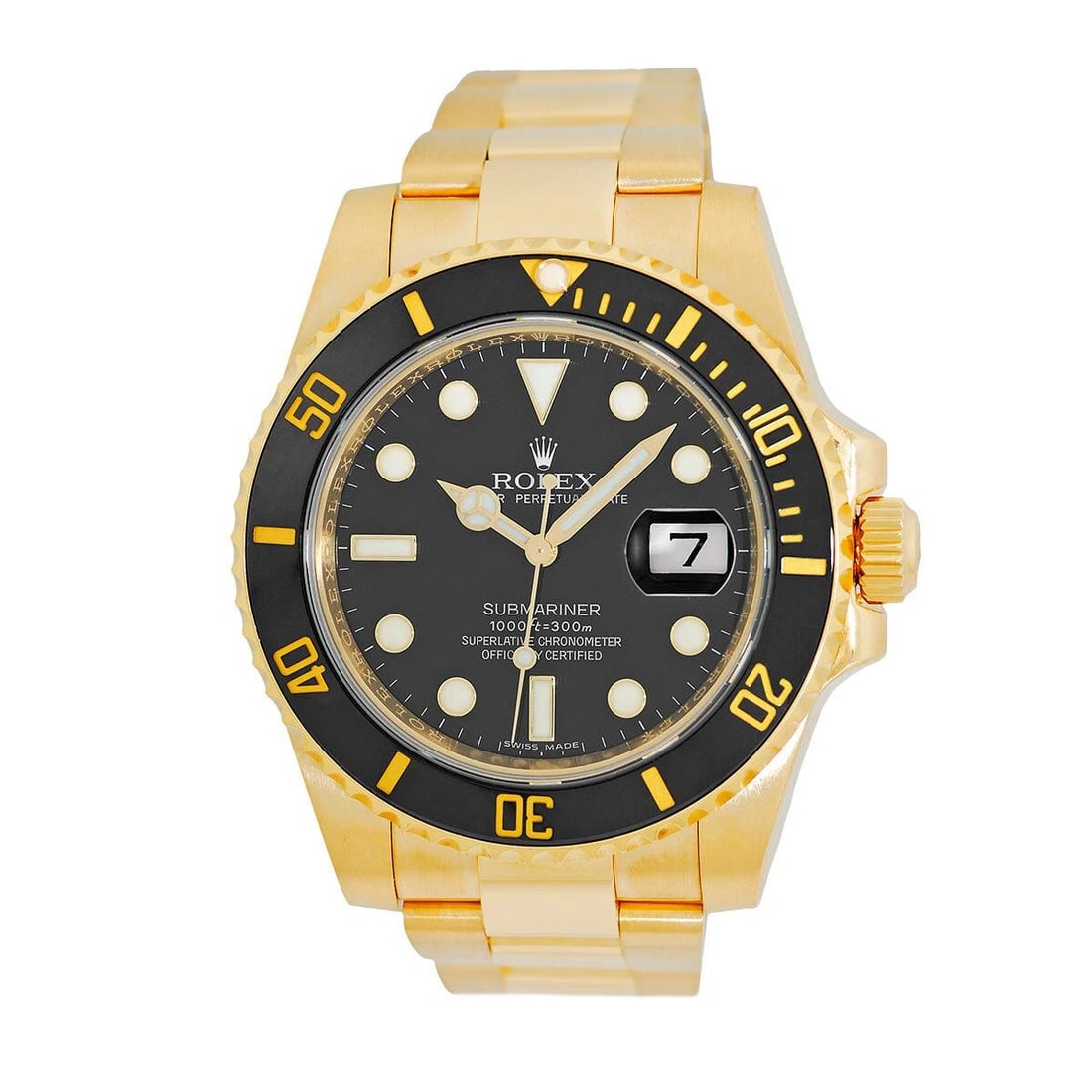 ROLEX 18K YELLOW GOLD 40MM SUBMARINER 116618LN BOX LIFETIME WARRANTY 2012 16618: ROLEX 18K YELLOW GOLD 40MM SUBMARINER 116618LN BOX WARRANTY 2019 ROLEX 18K Yellow Gold 40mm Submariner Date 116618LN Box Warranty Pre-Owned Gent's 18K Yellow Gold 40mm Rolex "Submariner" Brand: Rolex 