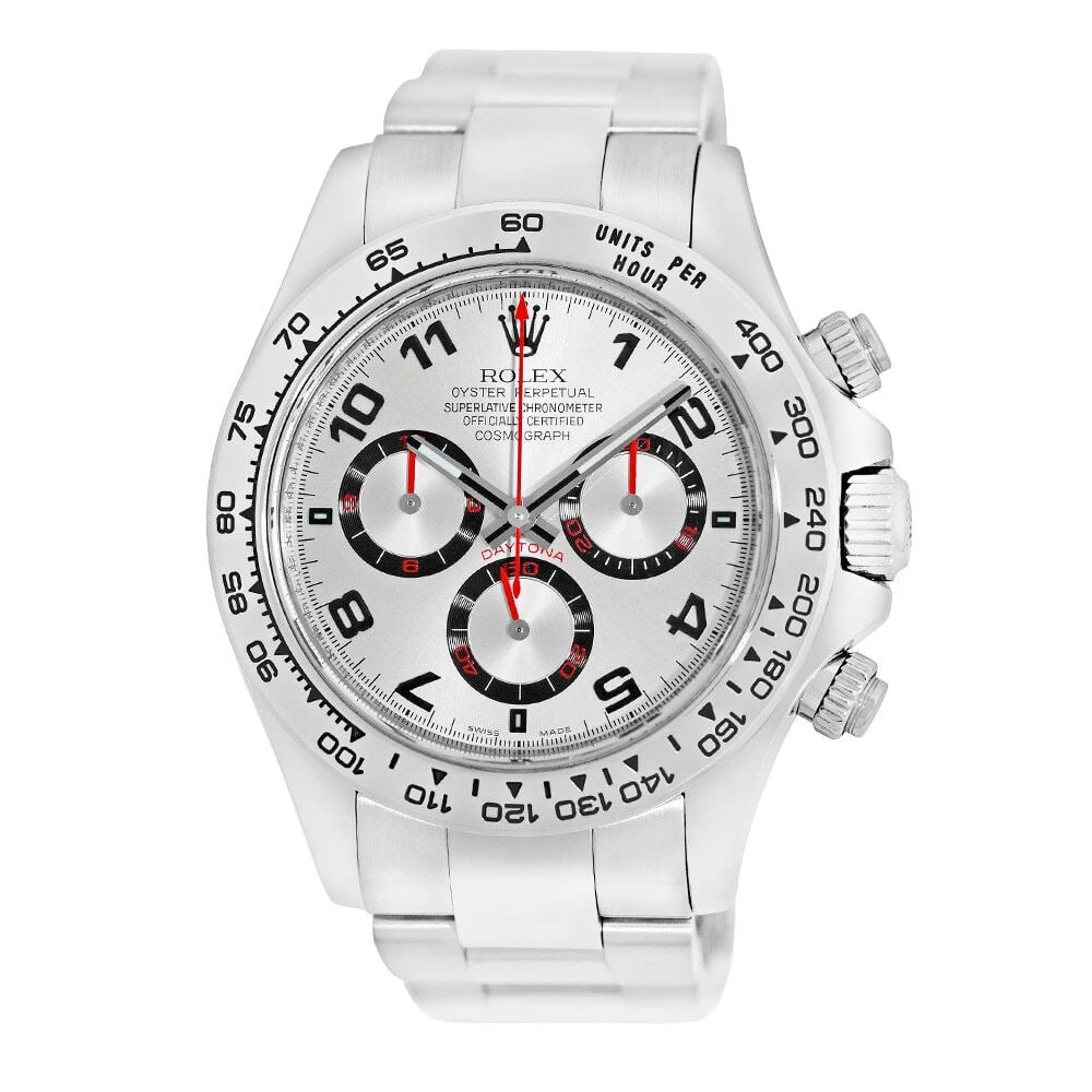 ROLEX 18K WHITE GOLD 40MM DAYTONA RACING COSMOGRAPH 116509 WARRANTY 2008 BOX: ROLEX 18K WHITE GOLD 40MM DAYTONA COSMOGRAPH 116509 WARRANTY BOX ROLEX 18K White Gold 40mm Daytona Cosmograph 116509 Warranty Box Pre-Owned Gent's 18K White Gold 40mm Rolex "Daytona" Cosmograph Brand: