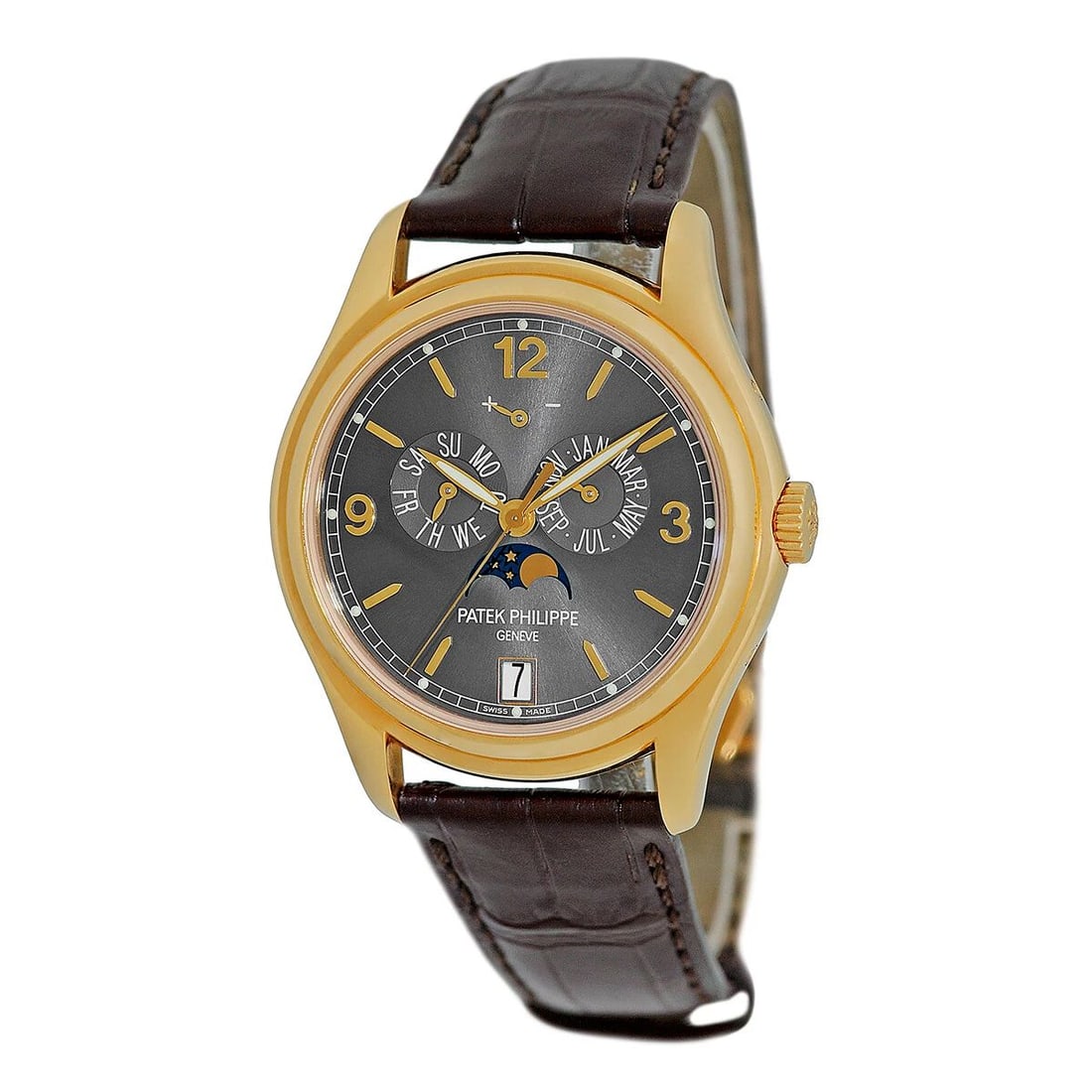 PATEK PHILIPPE 5146 18K YELLOW GOLD 39MM ANNUAL CALENDAR BOX 2017 WARRANTY MINTY: PATEK PHILIPPE 5146 18K YELLOW GOLD 39MM ANNUAL CALENDAR BOX 2017 WARRANTY MINTY PATEK PHILIPPE 18K Yellow Gold 39mm Annual Calendar 5146-J Box 2017 Warranty Gent's 18K Yellow Gold 39mm Patek Philippe