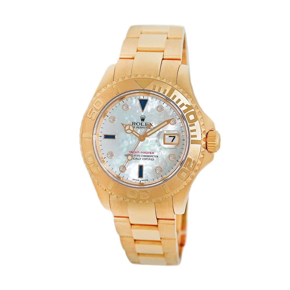 ROLEX 18K YELLOW GOLD 40MM YACHT-MASTER 16628 FACTORY MOP DIAL WARRANTY BOX: ROLEX 18K YELLOW GOLD 40MM YACHT MASTER 16628 FACTORY MOP DIALWARRANTY BOX MINTY ROLEX 18K Yellow Gold 40mm Yacht-Master 16628B Warranty Box Pre-Owned Gent's 18K Yellow Gold 40mm Rolex "Yacht-Master" 