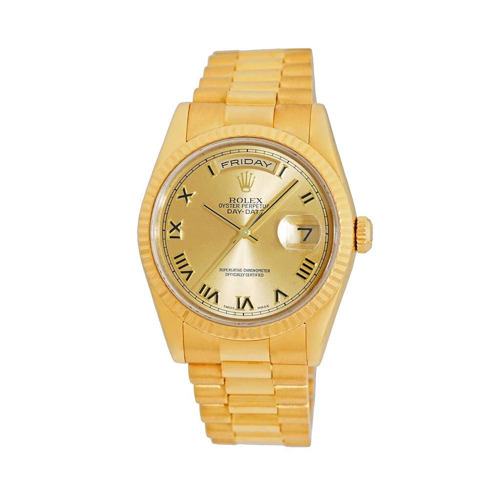 ROLEX 18K YELLOW GOLD 36MM DAY DATE PRESIDENT 118238 BOX WARRANTY MINTY: ROLEX 18K YELLOW GOLD 36MM DAY DATE PRESIDENT 118238 BOX WARRANTY MINTY ROLEX 18K Yellow Gold 36mm Day Date President 118238 Box Warranty MINTY Pre-Owned Gent's 18K Yellow Gold 36mm Rolex Day-Date "Pr