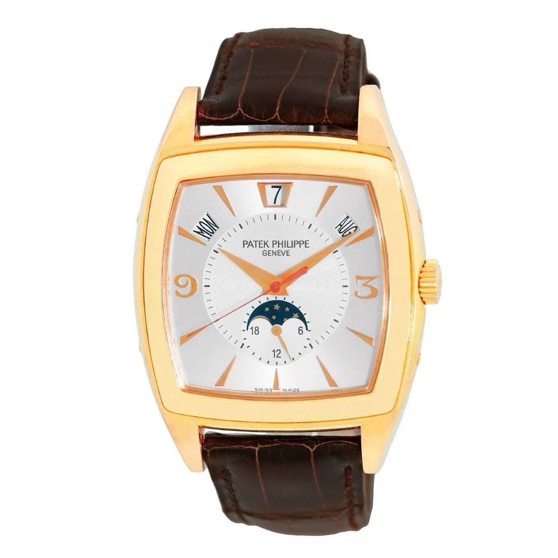 PATEK PHILIPPE 18K YELLOW GOLD 39MM GONDOLO ANNUAL CALENDAR 5135 BOX WARRANTY: PATEK PHILIPPE 18K YELLOW GOLD 39MM GONDOLO ANNUAL CALENDAR 5135 BOX WARRANTY PATEK PHILIPPE 18K Yellow Gold 39mm Gondolo Annual Calendar 5135 Day Date Month Moonphase Warranty Gent's 18K Yellow Gold 