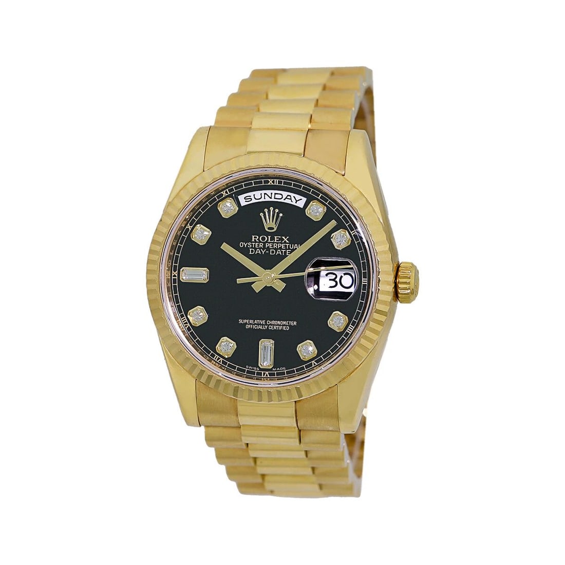 ROLEX 18K YELLOW GOLD 36MM ROLEX DAY DATE PRESIDENT 118238 BOX WARRANTY MINTY: ROLEX 18K YELLOW GOLD 36MM ROLEX DAY DATE PRESIDENT 118238 BOX WARRANTY MINTY ROLEX 18K Yellow Gold 36mm Rolex Day-Date "President" 118238 Box Warranty MINTY Certified Pre-Owned Gent's 18K Yellow Gold
