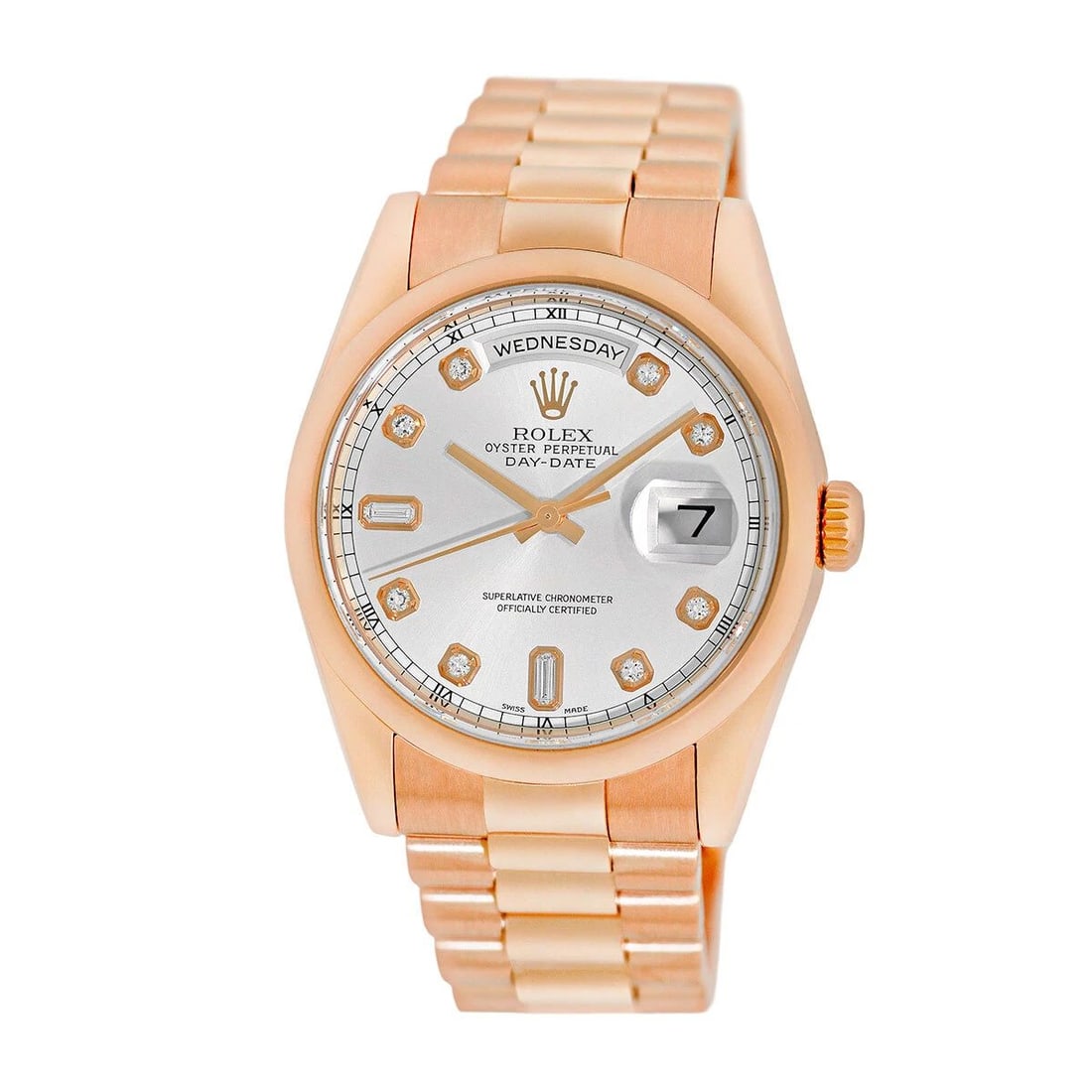 ROLEX 18K ROSE GOLD 36MM DIAMOND DAY DATE PRESIDENT 118205 WARRANTY BOX MINTY: ROLEX 18K ROSE GOLD 36MM DIAMOND DAY DATE PRESIDENT 118205 WARRANTY BOX MINTY ROLEX 18K Rose Gold 36mm Day Date President 118205 Warranty BOX Pre-Owned Gent's 18K Rose Gold 36mm Rolex Day-Date "Presid