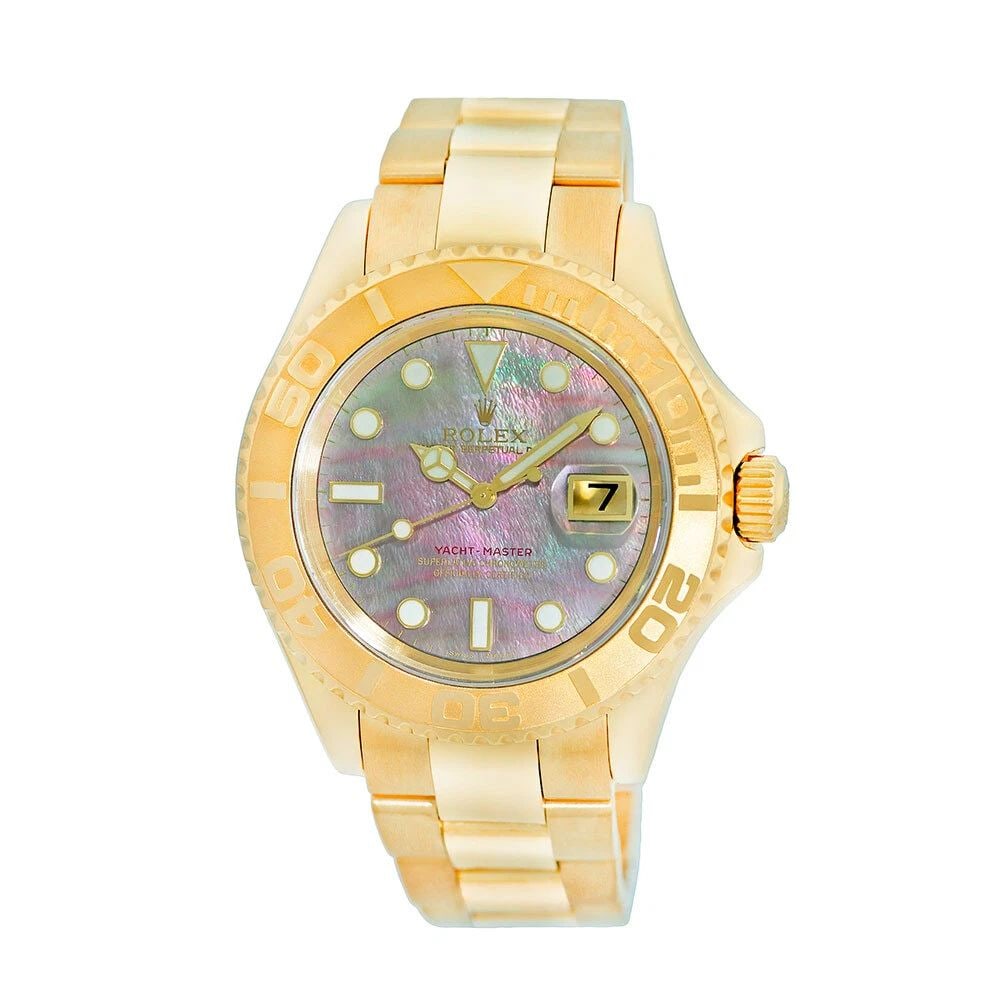ROLEX 18K YELLOW GOLD 40MM YACHT-MASTER BLACK MOP DIAL 16628 WARRANTY BOX: ROLEX 18K YELLOW GOLD 40MM YACHT-MASTER BLACK MOP DIAL 16628 WARRANTY BOX ROLEX 18K Yellow Gold 40mm Yacht-Master 16628 Warranty Box MINTY Pre-Owned Gent's 18K Yellow Gold 40mm Rolex "Yacht-Master" Br