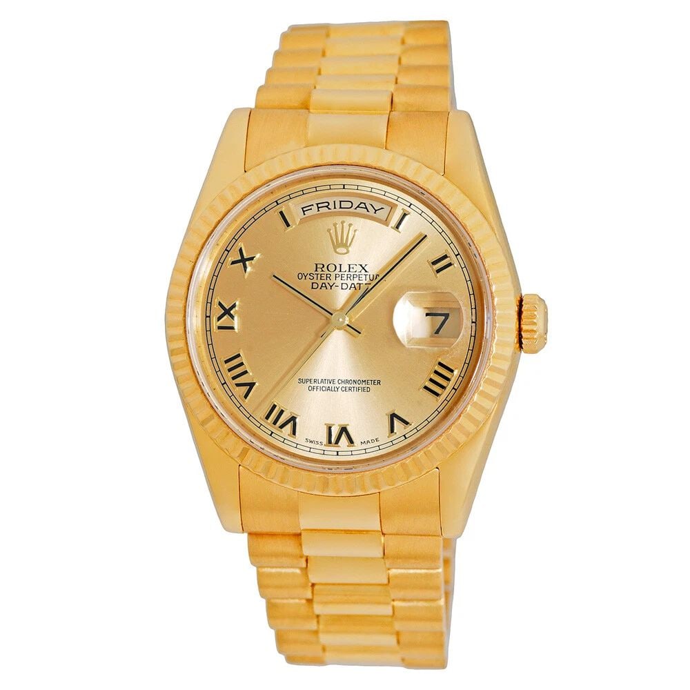 ROLEX 18K YELLOW GOLD 36MM DAY DATE PRESIDENT 118238 BOX LIFETIME WARRANTY MINTY: ROLEX 18K YELLOW GOLD 36MM DAY DATE PRESIDENT 118238 BOX WARRANTY MINTY ROLEX 18K Yellow Gold 36mm Day Date President 118238 Box Warranty MINTY Pre-Owned Gent's 18K Yellow Gold 36mm Rolex Day-Date "Pr