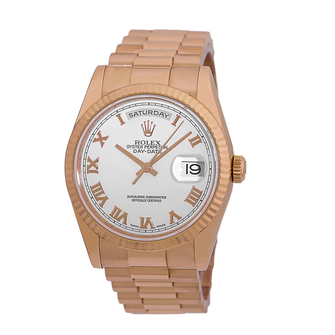 ROLEX 18K ROSE PINK GOLD 36MM DAY-DATE PRESIDENT 118235 WARRANTY BOX MINTY: ROLEX 18K ROSE PINK GOLD 36MM DAY-DATE PRESIDENT 118235 WARRANTY BOX MINTY Brand: Rolex Model: Day-Date Reference No: 118235 Case Measurements: Case Diameter: 36mm Case Thickness: 12mm Water Resistanc