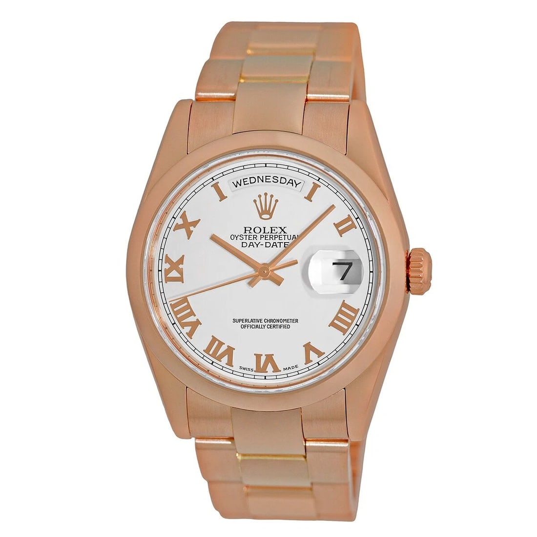 ROLEX 18K ROSE PINK GOLD 36MM DAY DATE PRESIDENT 118205 BOX WARRANTY MINTY: ROLEX 18K ROSE PINK GOLD 36MM DAY DATE PRESIDENT 118205 BOX WARRANTY MINTY ROLEX 18K Rose Gold 36mm Day Date 118205 Box Warranty MINTY Certified Pre-Owned Gent's 18K Rose Gold 36mm Rolex "Day-Date" Bo