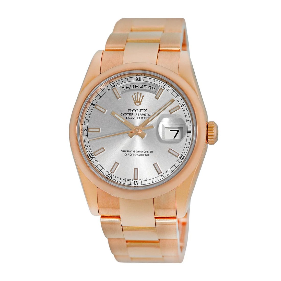 ROLEX 18K ROSE PINK GOLD 36MM DAY DATE PRESIDENT 118205 BOX WARRANTY MINTY: ROLEX 18K ROSE PINK GOLD 36MM DAY DATE PRESIDENT 118205 BOX WARRANTY MINTY ROLEX 18K Rose Gold 36mm Day Date 118205 Box Warranty MINTY Pre-Owned Gent's 18K Rose Gold 36mm Rolex "Day-Date" Box Warranty