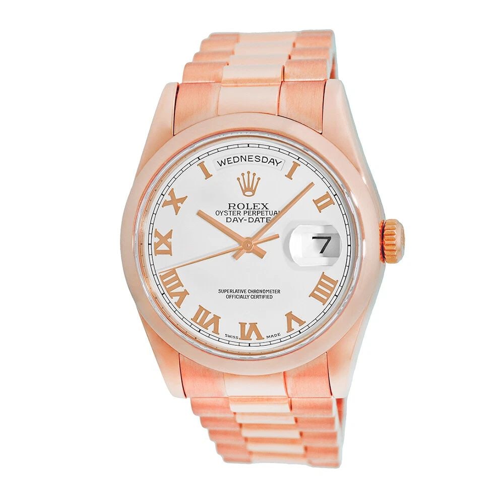 ROLEX 18K ROSE GOLD 36MM DAY-DATE PRESIDENT 118205 BOX WARRANTY MINTY: ROLEX 18K ROSE GOLD 36MM DAY-DATE PRESIDENT 118205 BOX WARRANTY MINTY ROLEX 18K Rose Gold 36mm Day-Date President 118205 Box Warranty MINTY Pre-Owned Gent's 18K Rose Gold 36mm Rolex Day-Date "Presiden