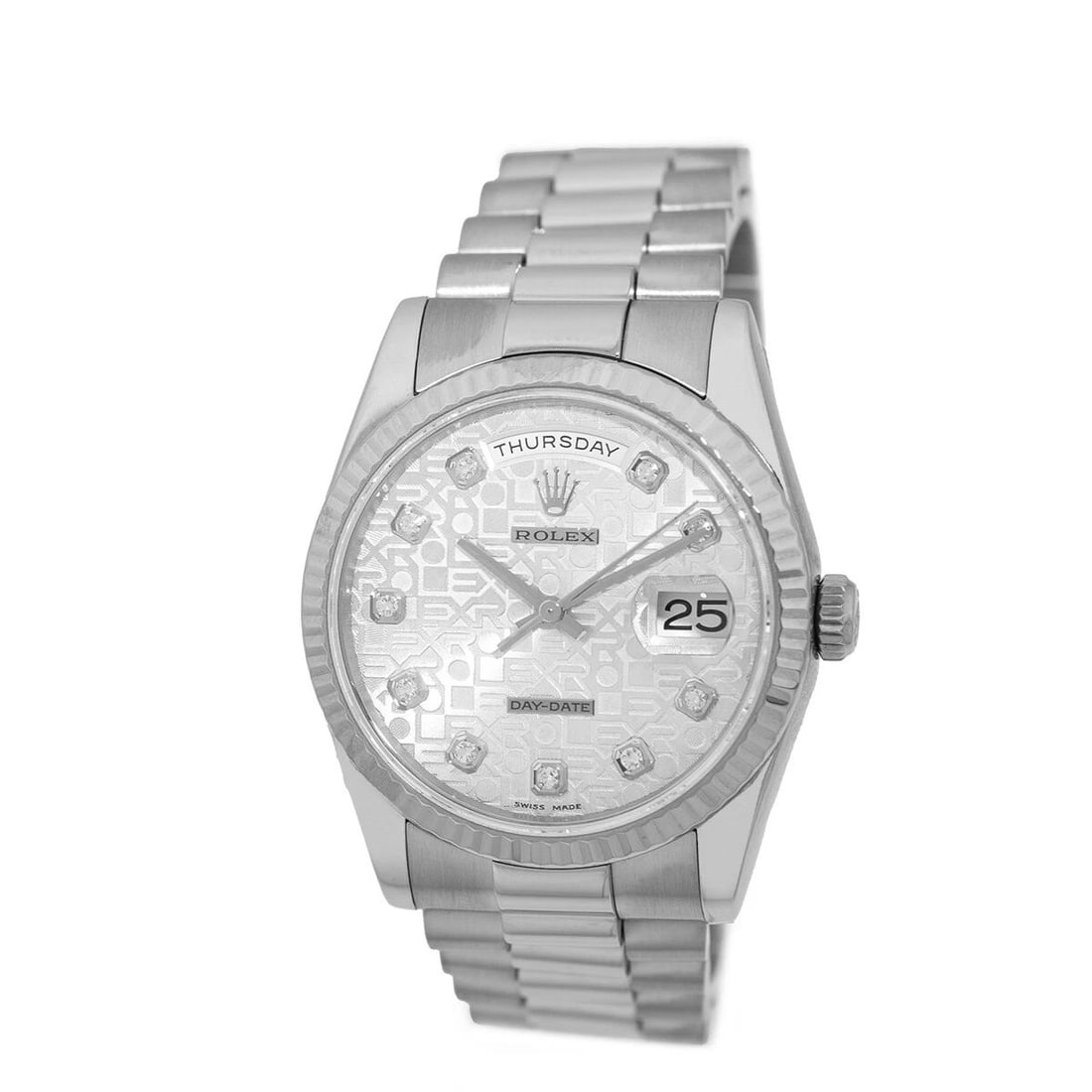ROLEX 18K WHITE GOLD 36MM DAY DATE PRESIDENT DIAMOND 118239 WARRANTY BOX MINTY: ROLEX 18K WHITE GOLD 36MM DAY DATE PRESIDENT DIAMOND 118239 WARRANTY BOX MINTY ROLEX 18K White Gold 36mm Day Date Diamond President 118239 Warranty Box Gent's 18K White Gold 36mm Rolex Day-Date Diamon