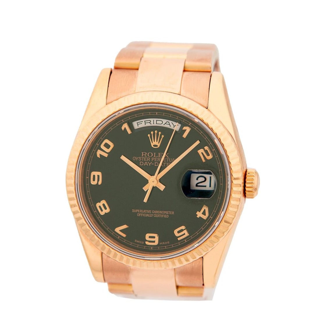 ROLEX 18K ROSE PINK GOLD 36MM DAY DATE PRESIDENT 118235 WARRANTY BOX MINTY: ROLEX 18K ROSE PINK GOLD 36MM DAY DATE PRESIDENT 118235 WARRANTY BOX MINTY ROLEX 18K Rose Gold 36mm Day Date President 118235 Warranty BOX Pre-Owned Gent's 18K Rose Gold 36mm Rolex "Day-Date" Brand: R