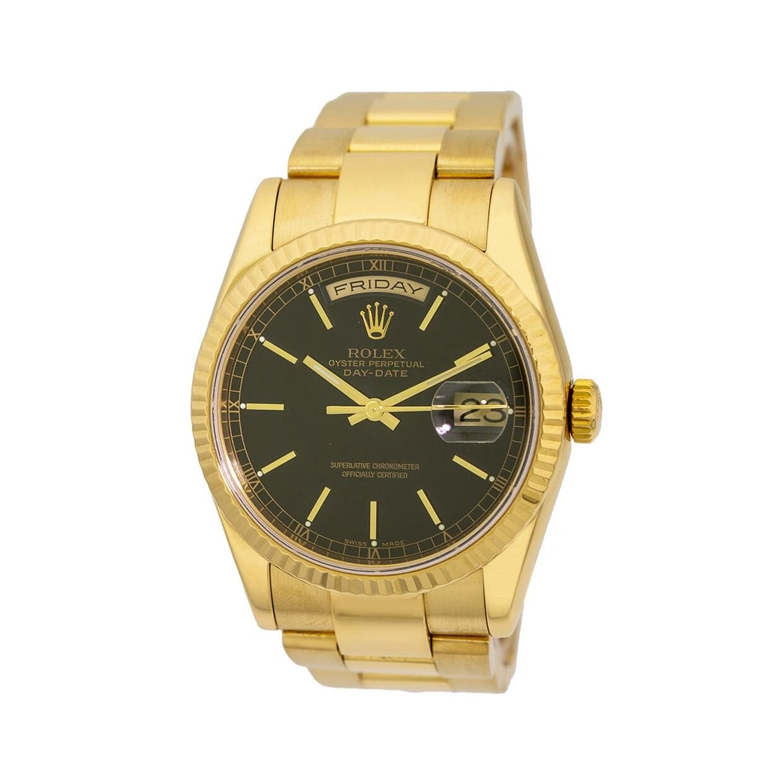 ROLEX 18K YELLOW GOLD 36MM DAY DATE PRESIDENT 118238 BOX LIFETIME WARRANTY: ROLEX 18K YELLOW GOLD 36MM DAY DATE PRESIDENT 118238 BOX LIFETIME WARRANTY ROLEX 18K Yellow Gold 36mm Day Date Warranty 118238 BOX, MINTY Gent's 18K Yellow Gold 36mm Rolex Day-Date 118238 Brand: Rolex