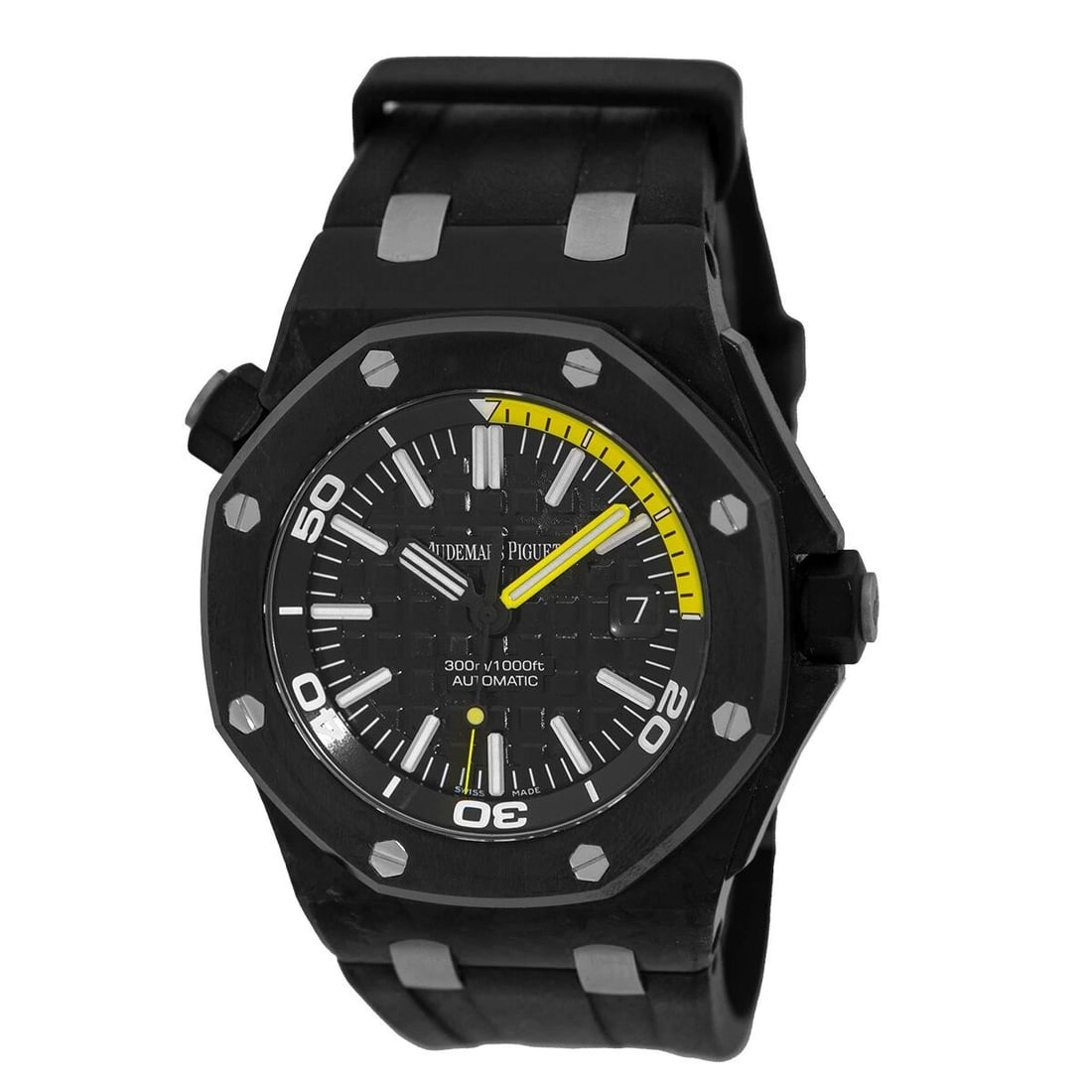 AUDEMARS PIGUET BLACK CARBON ROYAL OAK OFFSHORE DIVER BOX WARRANTY 15706AU MINTY: AUDEMARS PIGUET BLACK CARBON ROYAL OAK OFFSHORE DIVER BOX WARRANTY 15706AU MINTY BRAND: Audemars Piguet Model: Royal Oak Offshore Diver Reference No: 15706AU.OO.A002CA.01 Gender: Gent’s Movement: Ha