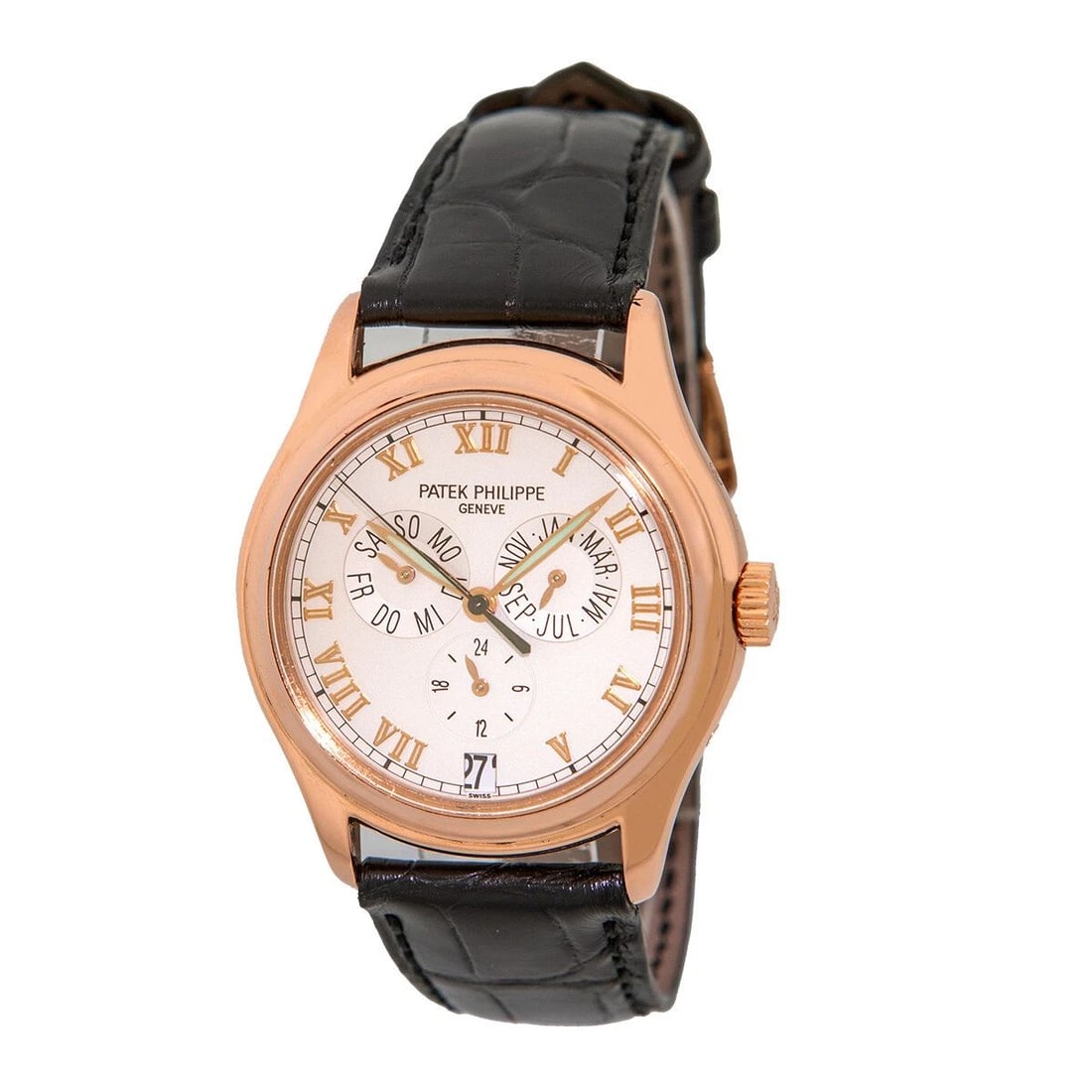 PATEK PHILIPPE 18K ROSE GOLD 37MM SPANISH ANNUAL CALENDAR 5035 R BOX WARRANTY: PATEK PHILIPPE 18K ROSE GOLD 37MM SPANISH ANNUAL CALENDAR 5035 R BOX WARRANTY PATEK PHILIPPE 5035 R 18K Rose Gold 37mm Annual Calendar(Spanish) 5035 R Box Warranty MINTY Gent's 18K Rose Gold 37mm Pate