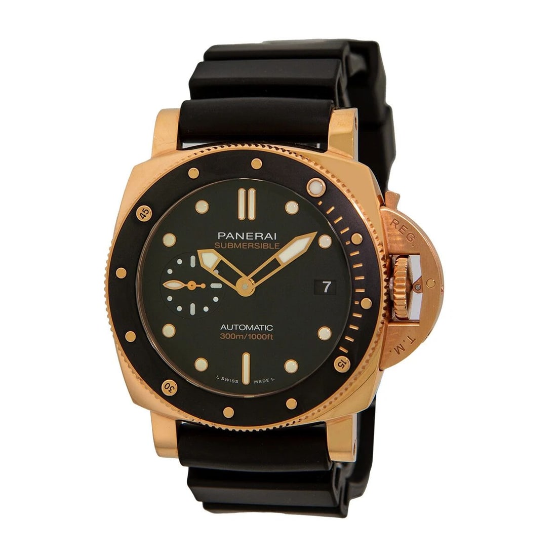 PANERAI 18K ROSE GOLDTECH 42MM PANERAI PAM 1164 LUMINOR SUBMERSIBLE BOX NEW: PANERAI 18K ROSE GOLDTECH 42MM PANERAI PAM 1164 LUMINOR SUBMERSIBLE BOX NEW PANERAI 18K Rose Gold 42mm Panerai PAM 01164 Luminor Submersible Strapwatch Box Warranty 18K Rose Gold 42mm Panerai PAM 0116