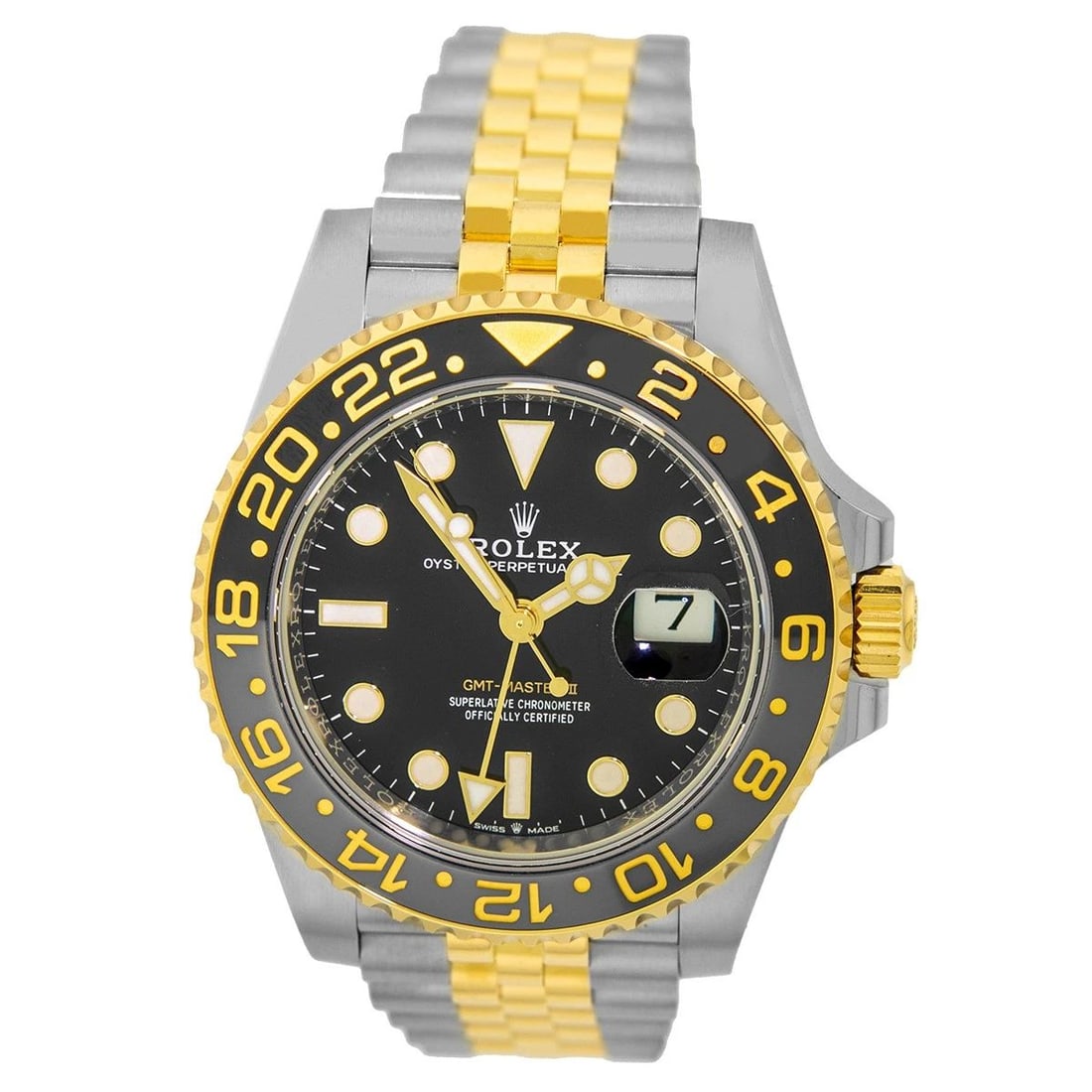ROLEX STAINLESS STEEL & 18K YELLOW GOLD 40MM GMT MASTER II 126713GRNR NEW 2025: ROLEX STAINLESS STEEL & 18K YELLOW GOLD 40MM GMT MASTER II 126713GRNR NEW 2024 ROLEX Stainless Steel & 18K Yellow Gold 40mm "GMT Master II" #126713GRNR NEW Gent's Stainless Steel & 18K Yellow Gold 40m