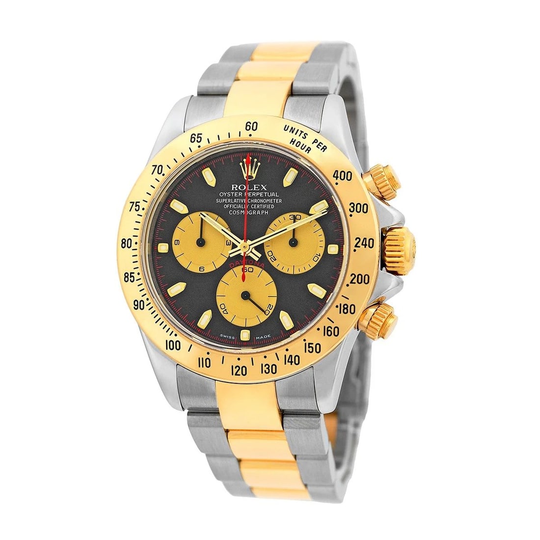 ROLEX STAINLESS STEEL & YELLOW GOLD 40MM DAYTONA COSMOGRAPH 116523 WARRANTY BOX: ROLEX STAINLESS STEEL & YELLOW GOLD 40MM DAYTONA COSMOGRAPH 116523 WARRANTY BOX BRAND: Rolex Model: Daytona Cosmograph Reference No: 116523 Case Measurements: Case Diameter: 40mm Case Thickness: 12.4m