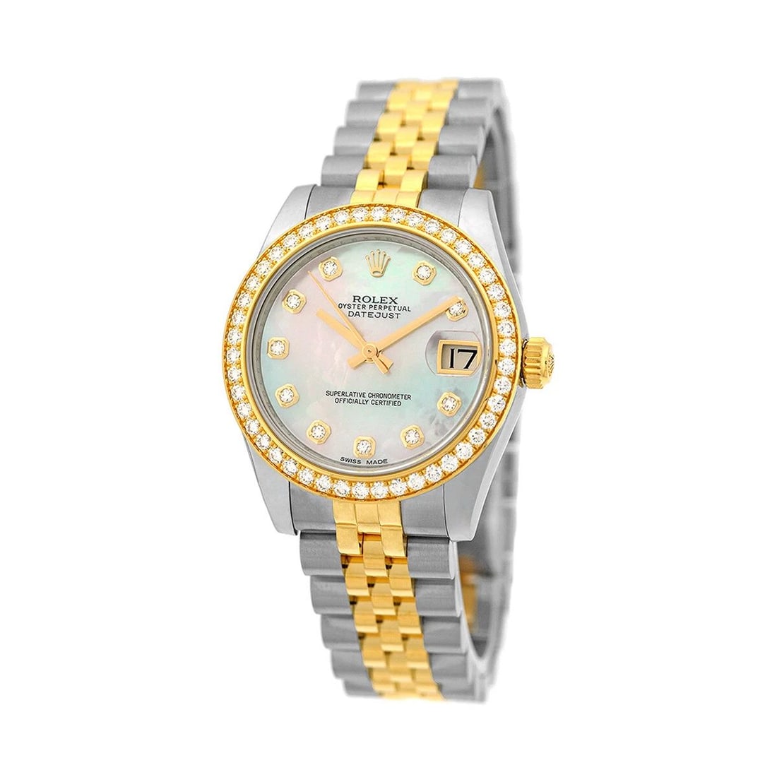 ROLEX STEEL & 18K YELLOW GOLD 31MM DIAMOND DATEJUST 178383 BOX WARANTY MINTY: ROLEX STEEL & 18K YELLOW GOLD 31MM DIAMOND DATEJUST 178383 BOX WARANTY MINTY ROLEX Stainless Steel & 18K Yellow Gold 31mm Datejust Factory Diamond 178383 Box Waranty Pre-Owned Stainless Steel and 18K 