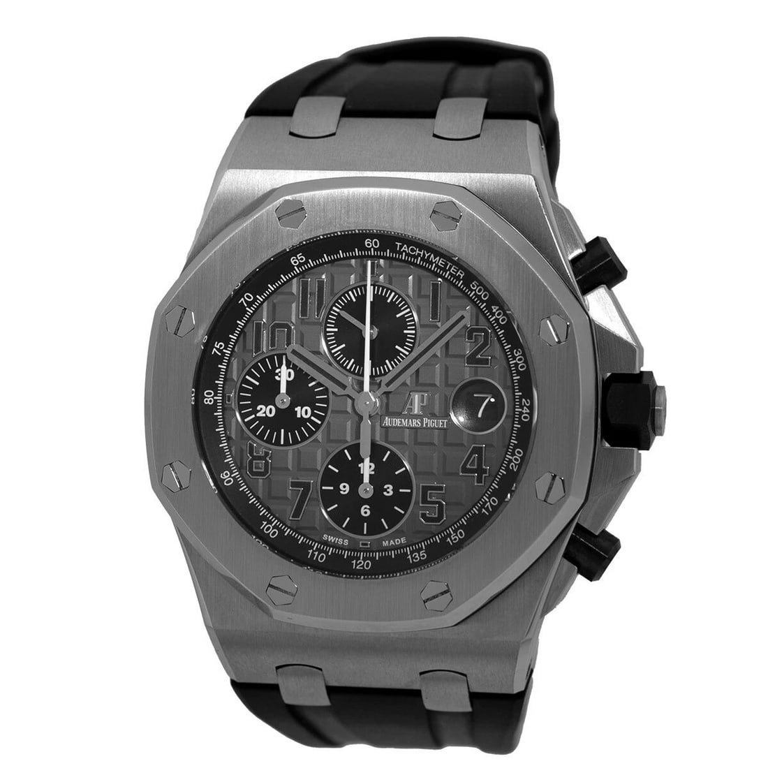 AUDEMARS PIGUET STEEL ROYAL OAK AP OFFSHORE CHRONOGRAPH ELEPHANT 26470ST WARANTY: AUDEMARS PIGUET STEEL ROYAL OAK AP OFFSHORE CHRONOGRAPH ELEPHANT 26470ST WARANTY AUDEMARS PIGUET Stainless Steel Royal Oak Offshore Elephant Chronograph Box Warranty Gent's Stainless Steel Audemars Pi