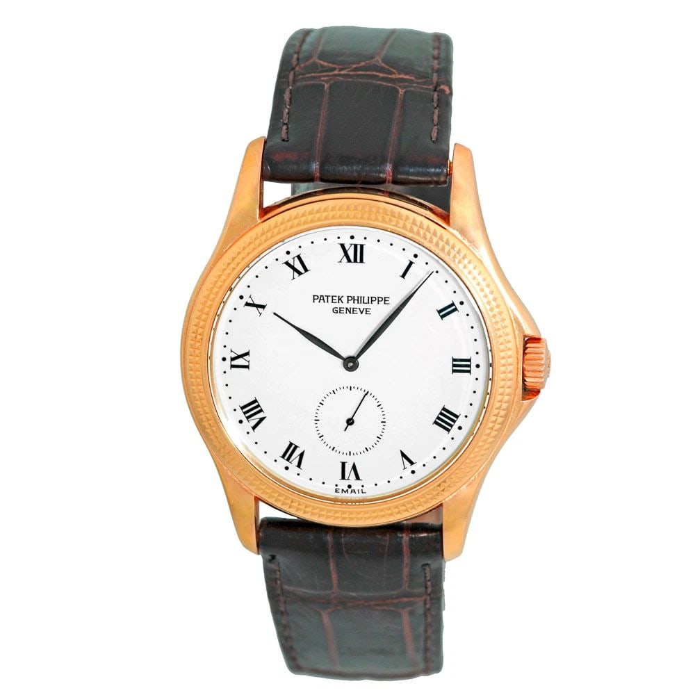 PATEK PHILIPPE 18K ROSE GOLD CALATRAVA 5115 R ENAMEL DIAL BOX WARRANTY 5115-R: PATEK PHILIPPE 18K ROSE GOLD CALATRAVA 5115 R ENAMEL DIAL BOX WARRANTY 5115-R PATEK PHILIPPE 18K Rose Gold Calatrava 5115 R Enamel Dial Box Warranty 5115-R Gent's 18K Rose Gold Patek Philippe "Calatra