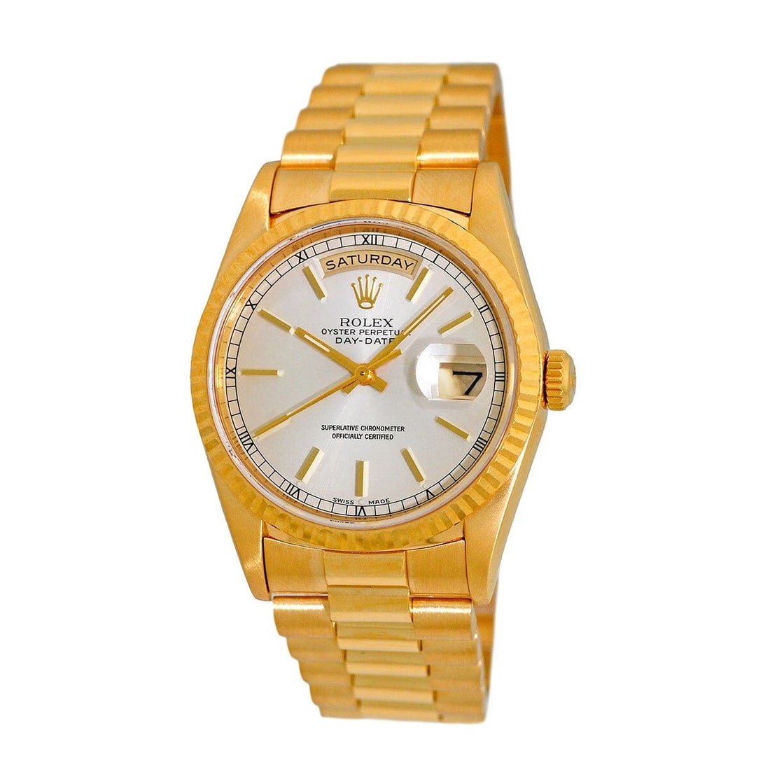 ROLEX 18K YELLOW GOLD 36MM DAY DATE PRESIDENT 18238 BOX LIFETIME WARRANTY MINTY: ROLEX 18K YELLOW GOLD 36MM DAY DATE PRESIDENT 18238 BOX WARRANTY MINTY ROLEX 18K Yellow Gold 36mm Day Date President 18238 Box Warranty MINTY Pre-Owned Gent's 18K Yellow Gold 36mm Rolex Day-Date "Pres