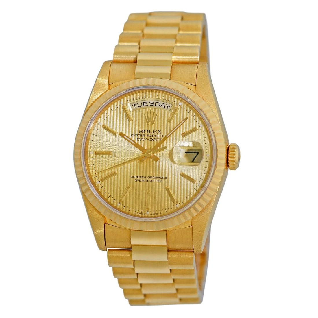 ROLEX 18K YELLOW GOLD 36MM DAY DATE PRESIDENT 18238 BOX WARRANTY MINTY: ROLEX 18K YELLOW GOLD 36MM DAY DATE PRESIDENT 18238 BOX WARRANTY MINTY ROLEX 18K Yellow Gold 36mm Day Date President 18238 Box Warranty MINTY Pre-Owned Gent's 18K Yellow Gold 36mm Rolex Day-Date "Pres