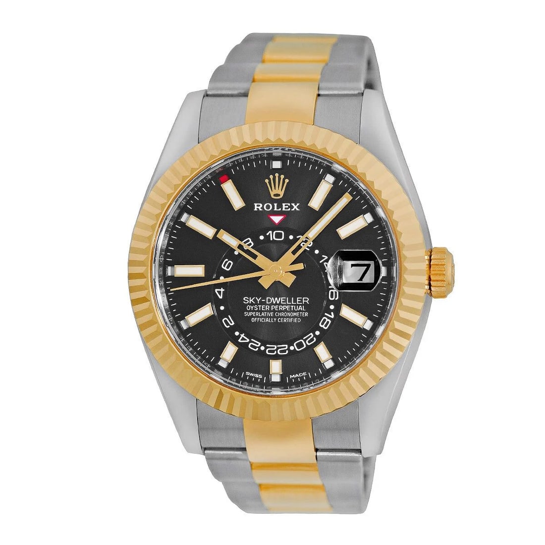 ROLEX STAINLESS STEEL & 18K YELLOW GOLD 42MM SKYDWELLER 326933 BOX WARRANTY 2022: ROLEX STAINLESS STEEL & 18K YELLOW GOLD 42MM SKYDWELLER 326933 BOX WARRANTY 2022 ROLEX Stainless Steel & 18K Yellow Gold 42mm Sky-Dweller 326933 Warranty 2022 Pre-Owned Gent's Stainless Steel & 18K Ye
