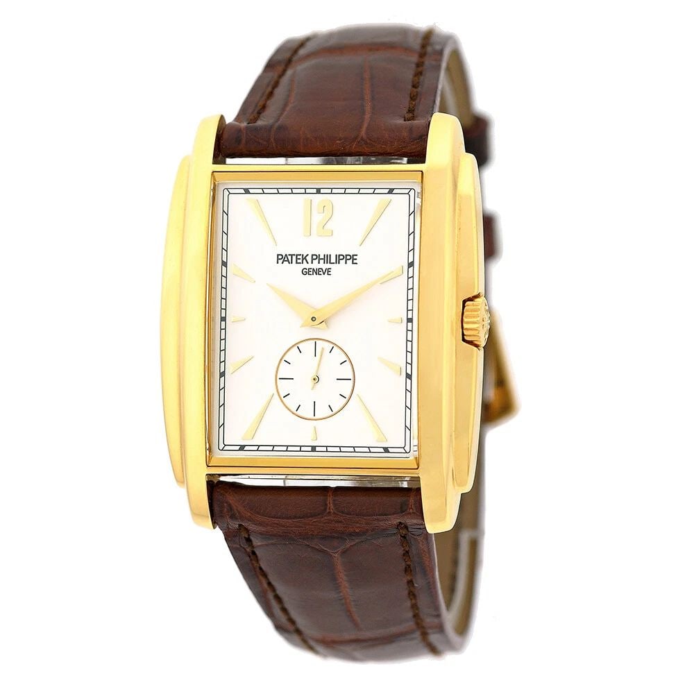 PATEK PHILIPPE 18K YELLOW GOLD GONDOLO TANK 5124 J BOX WARRANTY 5124-J MINTY: PATEK PHILIPPE 18K YELLOW GOLD GONDOLO TANK 5124 J BOX WARRANTY 5124-J MINTY PATEK PHILIPPE Gent's 18K Yellow Gold Gondolo # 5124-J Box Warranty MINTY Gent's 18K Yellow Gold Patek Philippe Ref # 5124-