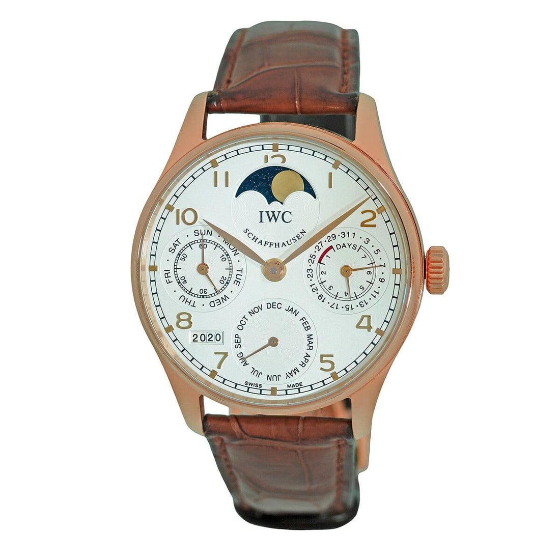 IWC 18K ROSE GOLD 42MM PORTUGUESE PERPETUAL CALENDAR IW5022-13 BOX WARRANTY (1 of 2)